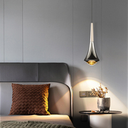 卧室床头吊灯现代简约可升降创意触摸开关设计感长线小吊灯吊线灯