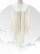 小说女主旗袍米白色披肩新中式简约小众，文艺范优雅(范优雅)斗篷外套气质女