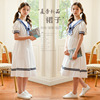 女童学院风海军领连衣裙夏装韩版中大童洋气纯棉短袖儿童公主裙子