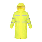 -TGard长款警示反光雨衣带帽风衣式连体雨衣荧光黄色165码1件装SL