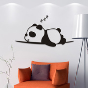 创意可爱卡通熊猫3d立体墙贴纸厨房卫生间卧室床头墙面装饰墙贴画