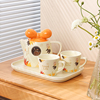 陶瓷可爱茶壶套装一壶两杯二人茶具水杯家用套装泡茶壶水壶高颜值