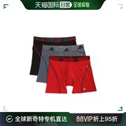 香港直邮潮奢 adidas 阿迪达斯 男士比赛网纱平角内裤(三件装)
