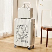2024行李箱加厚登机轻便拉杆箱男女铝框大容量个性学生旅行箱