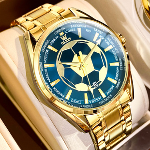 瑞士超薄石英表全自动欧利时手表，男夜光品牌，男表商务高档潮流9949