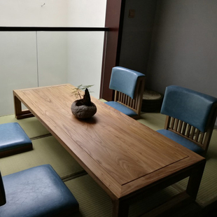 禅意中式老榆木茶几实木榻榻米茶桌炕桌日式小矮桌子飘窗桌国学桌