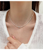 韩国s925通体纯银，闪耀碎银子爱心形项链锁骨链，颈链短款百搭轻奢女