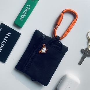 加菲猫2023钥匙包卡包男款机能挂扣运动银行mini小挂包耳机包
