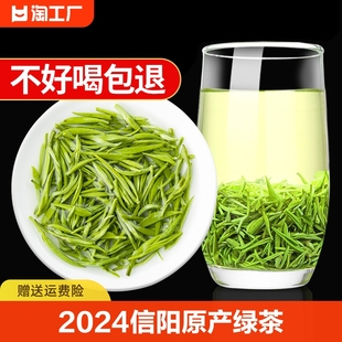 毛尖茶叶信阳绿茶2024新茶，高山特级嫩芽浓香型，散装500g八仙炒青