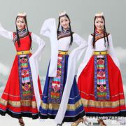 藏族服装女水袖舞蹈广场舞演出服艺考少数民族我的九寨表演服