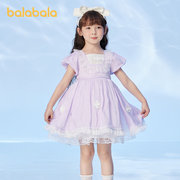 巴拉巴拉女幼童连衣裙夏装洋气，时尚拼接网纱可爱甜美公主裙