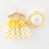 一岁女宝宝公主裙子0-1周婴幼儿夏季衣服2到3纯棉套装4个5月6吊带