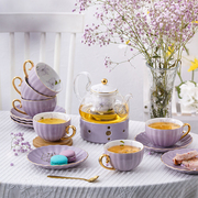 日式高档陶瓷玻璃壶花茶具，套装小清新下午茶茶具带过滤