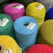 1-28手工编织16支羊绒线纯山羊绒线机织中细100%羊毛线围巾抗起球
