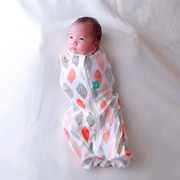 新生婴儿襁褓春夏薄棉款可开袖款宝宝，防惊跳有安全感睡袋包裹巾
