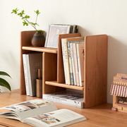 实木伸缩组合书架，樱桃木桌面置物架办公桌上收纳多层储物架展示架