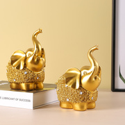 创意可爱大象摆件一对办公室客厅，电脑桌面装饰欧式摆设，物件小饰品