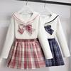 女童秋季套装jk制服长袖，卫衣百褶半身裙两件套6-12岁女孩秋装衣服