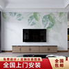 简约大理石2020电视背景墙壁纸北欧现代客厅沙发影视墙布壁画
