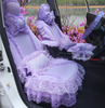 汽车坐垫全包布艺蕾丝车垫套女性专用F四季汽车座垫蕾丝座套23件