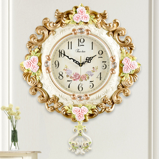 时尚钟表挂钟客厅静音北欧艺术装饰钟家用现代挂表创意简约时钟大