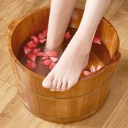 泡脚桶木质家用洗脚足浴盆，木制桶木盆泡脚足疗保温实木洗脚桶木桶