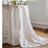 帘纱白色白蕾丝(白蕾丝)法式台布阳台窗帘镂空桌布布透光(布，透光)茶几餐桌日式免不