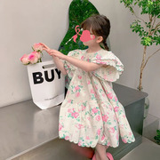 女童夏装连衣裙2024韩版洋气儿童裙子夏季童装小女孩公主裙潮