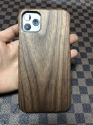 全实木质手机壳适用苹果11iphone11pro纯竹木，镭雕全包保护套