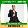 香港直邮潮奢 ASOS 女士设计针织和服式宽腰带西装上衣(黑色)