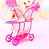 日系风婴儿推车可爱仿真模型，过家家玩具摆件，迷你创意q版娃娃屋包
