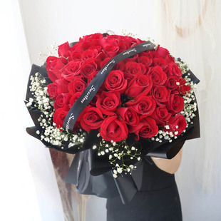 母亲节99朵红玫瑰北京天津鲜花速递同城送花女友生日求婚表白花束