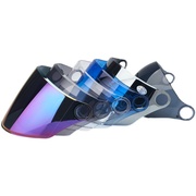 头盔防晒防紫外线镜片摩托车头盔防雾镜片电动车前挡风镜玻璃面罩