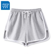真维斯灰色运动短裤女士夏季2024外穿小个子跑步纯棉五分裤X