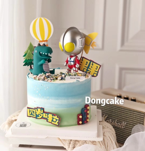 生日蛋糕装饰摆件卡通咸蛋超人怪兽咸蛋超人玩具模型蛋糕摆件玩偶
