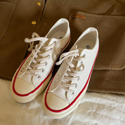 林先叁经典款1970s复刻低帮白色帆布鞋女2023学生街拍板鞋潮