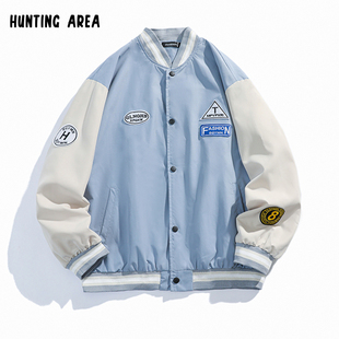 Hunting Area2023AW美式刺绣贴布棒球服夹克外套男女款