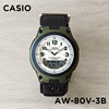 卡西欧手表casioaw-80v-3b新版复古山系户外尼龙帆，布带防水手表