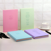日韩简约糖果色笔记本纯色彩页可爱日记本少女心小清晰手账记事本
