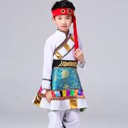 儿童蒙古族舞蹈服装男孩男童藏族衣服少数民族服饰元旦演出表
