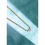 18k金钻石(金钻石，)项链5年老店，红蓝绿彩宝高级珠宝设计