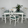 美式长餐桌椅组合地中海彩绘家具，小户型实木脚，餐厅吃饭桌子0182