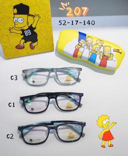 辛普森一家儿童镜框学生眼镜架超轻近视远视硅胶全框X-207