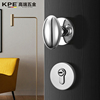 KPE门锁室内简约磁吸静音双开门把手卧房金色分体鸭蛋实木门锁具