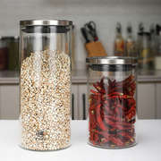 创意玻璃密封罐干货食品耐热收纳瓶硼硅储物罐高硼硅厨房储藏瓶