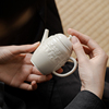 仿宋定窑白盘龙嬉戏浮雕手工泡茶壶家用小容量单壶带过滤功夫茶具