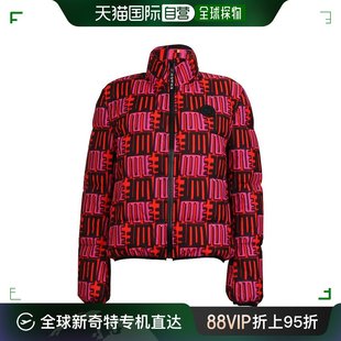 香港直邮KENZO 女士红色印花立领短款羽绒服 F562BL033527-16