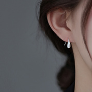 法国设计师Nickarl 925纯银水滴耳环小众设计耳钩感独特耳钉