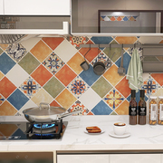 美式厨房防油贴纸仿瓷砖墙壁，防水自粘墙贴卫生间，墙面瓷砖装饰贴画