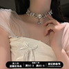 珍珠2023年锆石项链女轻奢小众锁骨链水晶宝石项圈颈链高级感